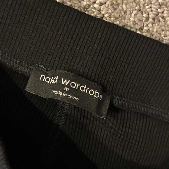 Naked Wardrobe Black Women's Flare Pants - Stretch High-Rise - Picture 4 of 6